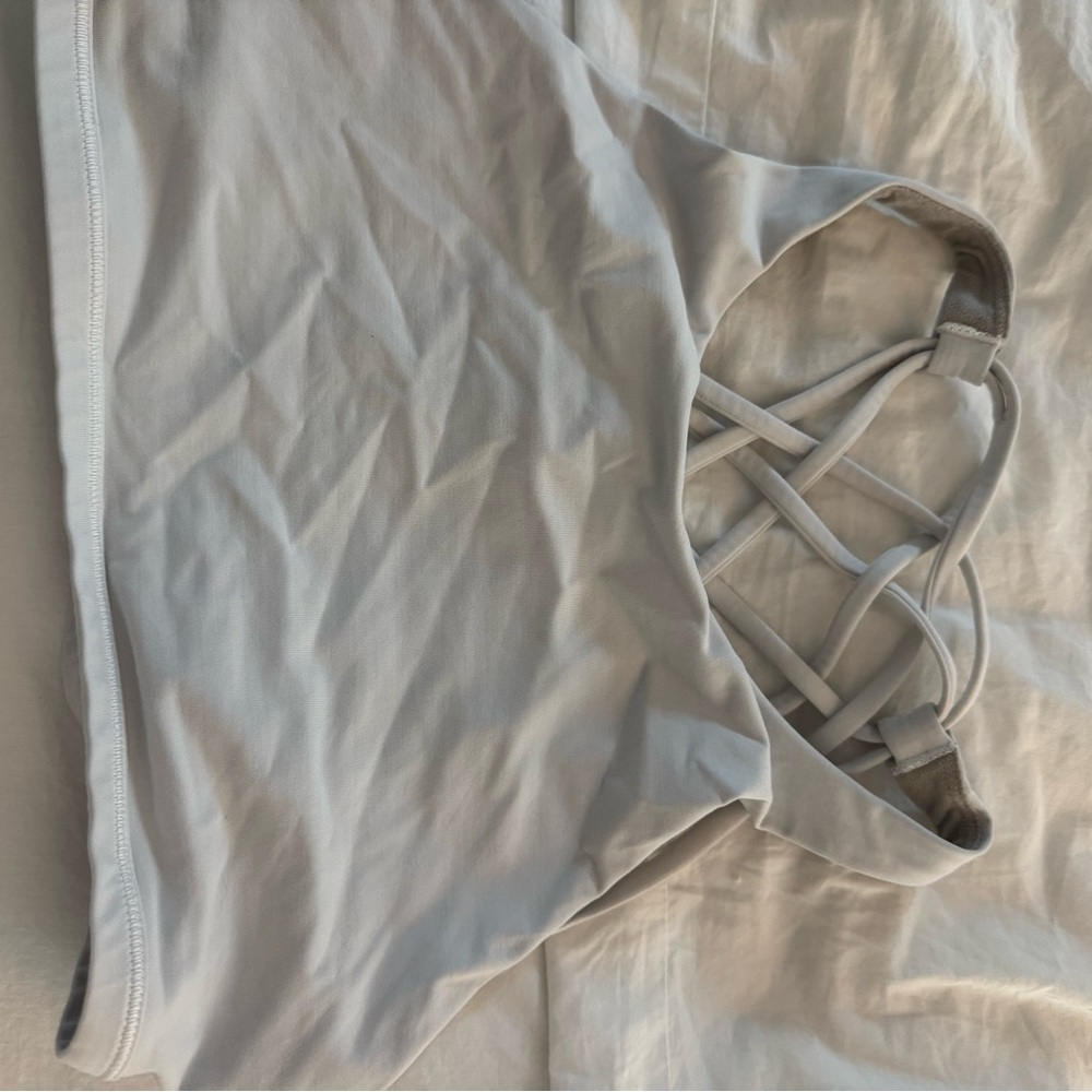 Lululemon White Strappy Sports Bra